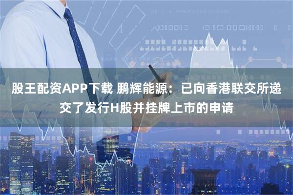 股王配资APP下载 鹏辉能源：已向香港联交所递交了发行H股并挂牌上市的申请